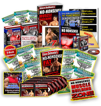 Picture of everything you get in No Nonsense Musclebuilding Picture of everything you get in No Nonsense Musclebuilding